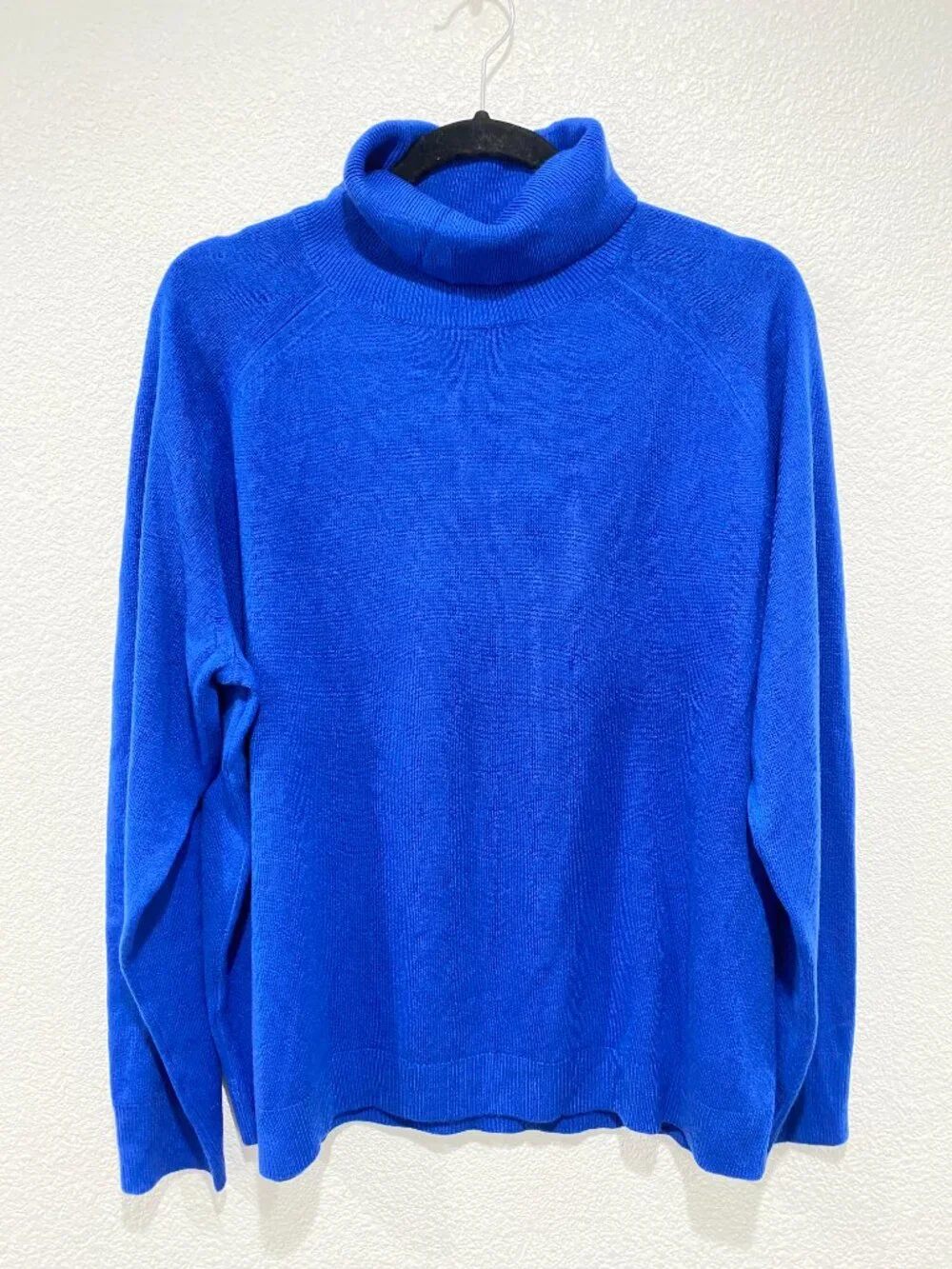 Karen Scott Lux Turtleneck Luxsoft Deep Pacific Royal Blue 1X